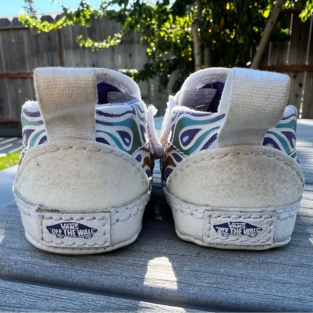 Baby VANS Slip-On V Crib Sparkle Flame Shoes